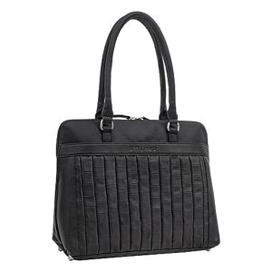 STILORD 'Jocelyn' Femme Grand Sac à Main Sacoche Business Tressé en Cuir Vintage Femmes Tote Bag Shopper avec Compartiment iPad 9.7 Pouces pour Bureau, Couleur:Noir - Publicité