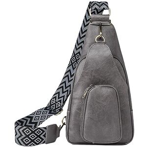 Generic Sac à bandoulière élégant pour homme Sac banane Couleur unie Avec sac en cuir synthétique Sac à bandoulière portable Sac à bandoulière mignon, gris, Taille unique, Sacs à dos - Publicité