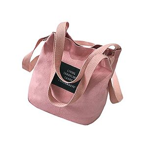 Ni_ka Sac Pas Cher Sacs Bandouliere Femme Sac BandoulièRe Mini Fourre-Tout Sac Seau Sac BandouillèRe Femme Sac Toile Femme (Rose, Taille unique) - Publicité