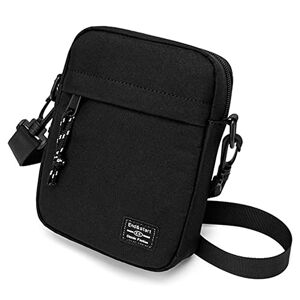 ARVALOLET Sac à main décontracté à bandoulière pour homme, mini sacoche légère avec fermeture éclair solide pour le sport, le voyage, Noir - Publicité