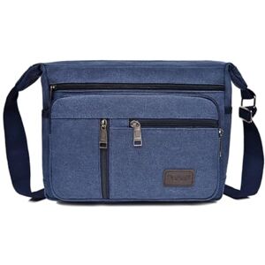 AUXDIQ Waterproof Messenger Shoulder Bag,Multi Pockets Canvas Crossbody Bag for Men,Casual Lightweight Satchel Bag - Publicité