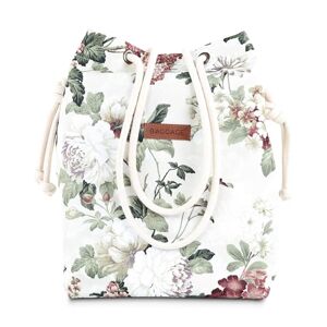 Amazinggirl Sac à main sac femme A4 ou A5 sac à bandoulière sac shopping sac en tissu avec poche intérieure sac comme grand Fleurs Beiges - Publicité