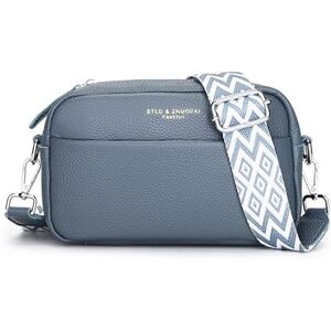 Balakaka Sacs Bandoulière Femme Crossbody Bag pour Femmes, Petit Cuir Sac a Main Femmes Élégant, Sac à main avec fermeture éclair et Large Sangle Bandoulière Réglable et Amovible Bleu - Publicité