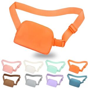 jealkip Sac banane pour la course à pied pour homme et femme avec sangle réglable pour la randonnée, l'entraînement, le sport, les voyages, Orange, Universel - Publicité