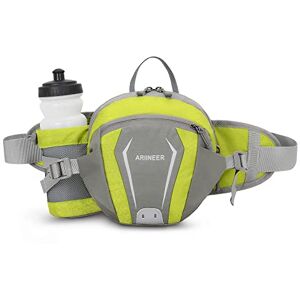 Ariineer Sac Banane avec Porte-Bouteille d'eau Sac Banane avec Ceinture réglable pour Camping Escalade Voyage Sports de Plein air Chien Marche Cadeaux pour Dames Hommes Femmes (Vert) - Publicité