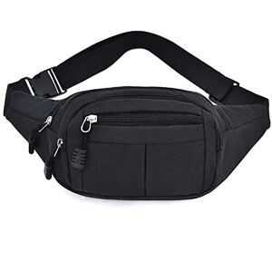 BDLDCE Bum Bag for Men and Women  Outdoor Mobile Phone Sports Waterproof Running Belt Shoulder Bag Money Belt for Camping Hiking Fitness Cycling Gift, Large, Noir, Taille Unique, Doggy Bag - Publicité