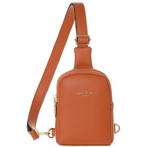 Haytijoe Petit sac à bandoulière, sac banane en cuir végan pour femme, cadeau pour elle, Style : orange, small - Publicité