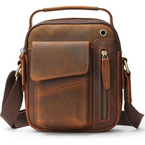 BAIGIO Sacoche Homme Cuir Sacoche Bandouliere Homme Vintage Cartable Sac de Messager Pochette Sac à Bandoulière Sac Portés Épaule Sac à Main pour Affaires Travail Voyage Vie Quotidienne - Publicité