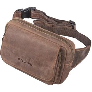 STILORD 'Boston' Vintage Sacoche Banane en Cuir Ceinture Réglable Poche Ventrale Sac Banane idéal Sport Voyages Quotidien Durable pour Homme Femme, Couleur:Veleta Marron - Publicité