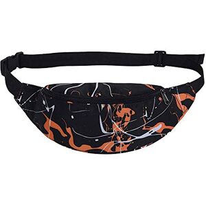 KaloryWee Sac Banane Unisexe Toile Sport Casual Fashion La Mode Dehors Extérieur Sacs à Bandoulière Poche Fermeture éclair Imprimé Motif Sac De Courrier - Publicité