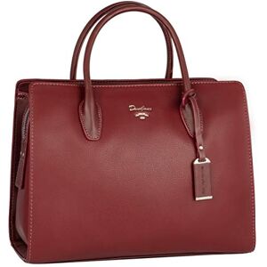 David Jones Grand Sac à Main Femme Cabas Fourre-Tout Cuir PU Sac Multi Poche Plusieurs Compartiments Porté Epaule Bandoulière Sac Ville Travail Elégant Classique Mode Chic Rouge - Publicité