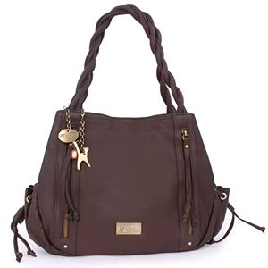 Tigi Collection Handbags Cuir Véritable Grand Sac à Main/Sac porté épaule/Cabas Femme  Marron - Publicité