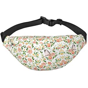 RFSHOP Sac banane, sac banane pour voyage, course à pied, homme et femme, fleur et oiseau, photo - Publicité