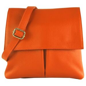 modamoda de T63LEDER Sac à bandoulière en cuir pour femme, Orange, s - Publicité