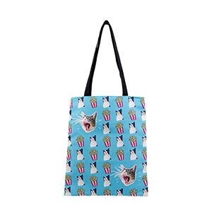 Oh My Pop! Angry Cat-Sac de Courses Shopping Bag, Turquoise - Publicité