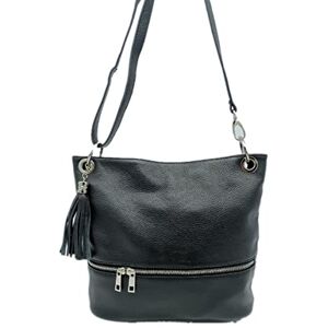 Puccio Pucci , Sac en Cuir Womens, Le Noir, 30x27x13 cm - Publicité