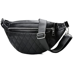 VOHONEY Sac Banane Femme Sac de Ceinture en Cuir PU Sac Banane Femme en Cuir Sac de Taille de la Femme PU élégant Ceinture Sac (Sac Banane Femme pour Noir 12) - Publicité