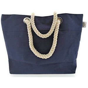 MC Trend XL beach bag shopper with inner pocket grand sac de plage sac à bandoulière pour les vacances 54 x 37 x 17 (Bleu) - Publicité