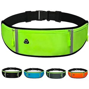 DORNNA® Ceinture Running Smartphone Homme et Femme, Sac Banane Sport de Course a Pied, Sport, Footing, Courir Fitness Belt Bag pour Tous Les Telephones. (Vert) - Publicité