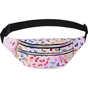 Flintronic Sac Banane Femme, Sac Ville en Cuir PU Imperméable, Sac Banane Femme Homme à Effet Holographique, Sacoche de Ceinture en PU Sac de Voyage Brillant Sac de Taille Waist Pack Fanny Pack - Publicité