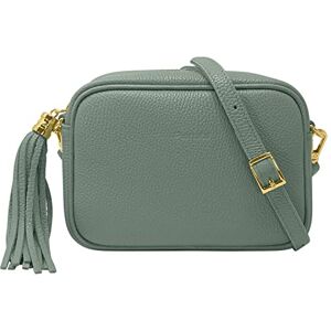 Parubi, Sac à main pour Femme avec Bandoulière, en Cuir Véritable, Made in Italy, Petit D’épaule Frange Clutch Cérémonie Élégante, Modèle Anastasia, Bleu Gris - Publicité