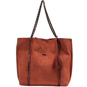 IZIA Femme Sac de Courses, Orange Rouille, Taille Unique - Publicité