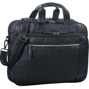 STILORD Sac Business Homme en Cuir Noir Grand Cartable pour Ordinateur Portable de 15,6 Pouces Sac Bandoulière Vintage en Cuir de Vachette 'Nelson' - Publicité