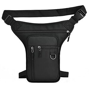 BANGHA Sacoche De Jambe Moto Homme Sling Cross Corps for Hommes Sac à Taille Fanny Pack Drop Jambe Sac Tuyau Pochette Pochette Moto Riding Sport extérieur Sacoche Jambe Moto (Color : Black) - Publicité