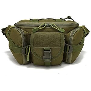 SaiDeng Sac banane camouflage pour homme et femme, grande capacité de 6 L, design multi-poches, en tissu Oxford, pour randonnée, pêche, sac banane vert militaire - Publicité