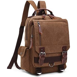 VARLIVOO Rétro Hommes Femme Sling Bag Sacs à Bandoulière pour Sac de Poitrine Sac d'Épaule Crossbody Bag Voyages Randonnées Camping Sling Sac à Dos Toile Marron B - Publicité