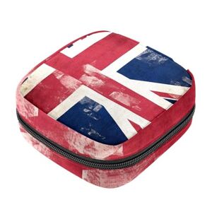 VTGHDEEQ Sac d'époque,Sac de Rangement pour Serviettes hygiéniques,Drapeau rétro Britannique et Danois,Porte Tampon pour Sac à Main - Publicité