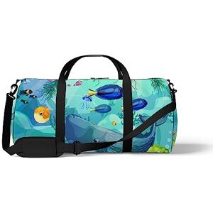 DreamBay Sac de sport fourre-tout de sport mignon méditerranéen océan marin animal monde week-end fourre-tout fitness sac à bandoulière sac fourre-tout sac fourre-tout sac fourre-tout sac fourre-tout, Couleur 878, M taille, Sac de voyage - Publicité