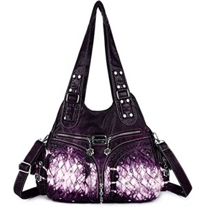 Angel Kiss Sac cabas clouté de marque pour femme, grande capacité, sac à bandoulière pour femme avec longue sangle réglable - Publicité