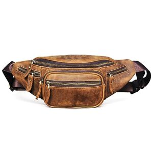 Handadsume Sac Banane-Sac Ceinture- en Toile résistante à l'eau + Cuir pour randonnée, Voyage, Petite Pochette pour téléphone Portable pour Homme et Femme FB (100% Cuir x346 Marron) - Publicité