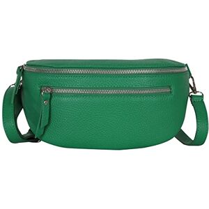 AMBRA Moda AmbraModa  Petit sac banane unisexe en cuir véritable, vert, m, Sac banane, sac banane, bandoulière - Publicité