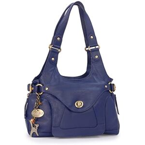 Tigi Collection Handbags Cuir Véritable Sac Porté Main/Sac à Main/Sac porté épaule Femme ROXANNA Bleu - Publicité