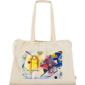 My Custom Style Sac Shopper Bio Extra Large 53 x 37 cm #Art-Jaune-RougeBleu Kandinsky# Coton biologique 180 g. Fermeture à cordon Poignées 80 cm. Publicité