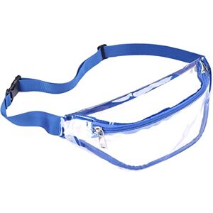 Générique Sac banane étanche transparent pour femme Petit sac banane transparent imperméable avec sangle réglable Sac à bandoulière approuvé par le stade (bleu, taille unique) - Publicité