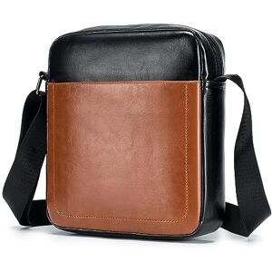 SPAHER Sacoche Homme Bandouliere PU Cuir Sac Bandoulière Homme Sac Porté Epaule Sacs Business Grande Capacité Sac à Main Sac Homme Business Sac Travail Homme Sacs à Dos Porté Travers - Publicité