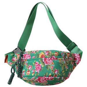 Fiorky Sac à bandoulière en Forme de Fleur pour Femme Sac Banane Doux en Forme de Croissant Pochette de Taille Vintage légère Sac Quotidien Polyvalent pour Femme (Vert) - Publicité