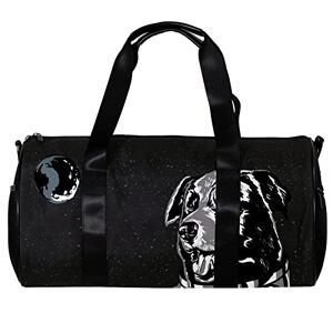 suojapuku Sac de Sport Petit Sac polochon Sac fourre-Tout de Sport pour Le Yoga,Chien de l'espace Noir Blanc Gris,Sac de Fitness en Plein air Sac de Transport - Publicité