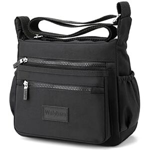 Wafybsre Sac à main à la mode pour femmes Sac à bandoulière en nylon élégant Sac à bandoulière (Noir) - Publicité