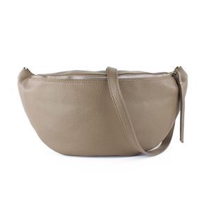 lePelou Grand sac banane en cuir pour femme avec sangle interchangeable, sac banane pour femme avec large bandoulière, sac à bandoulière XL, cadeau pour femme, taupe, minimaliste, classique - Publicité