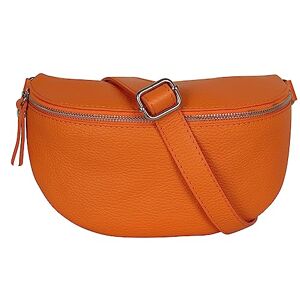 AMBRA Moda AmbraModa  Petit sac banane unisexe en cuir véritable, Orange, m, Sac banane, sac banane, bandoulière - Publicité