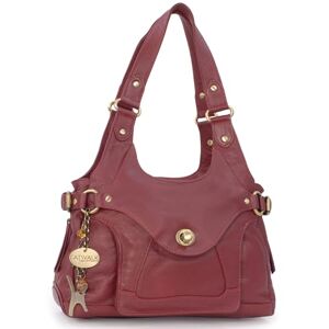 Tigi Collection Handbags Cuir Véritable Sac Porté Main/Sac à Main/Sac porté épaule Femme  Rouge - Publicité