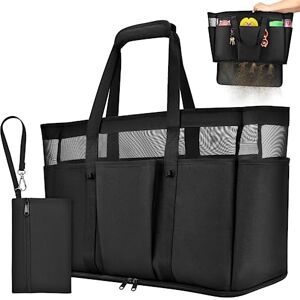 VOBUKE Grand Sac de Plage Femme XXL Imperméable Tote Bag avec Zip et Partition Humide Maille Beach Bag Anti-Sable Pliable Main Sac Homme Plusieurs Poches pour Piscine Provisions Voyage Camping Plage - Publicité