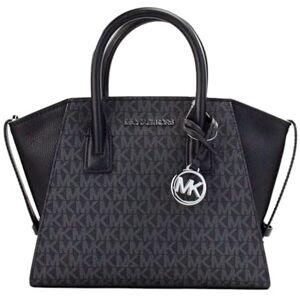 Michael Michael Kors Avril Sac à bandoulière avec fermeture Éclair sur le dessus Noir Petit logo, noir, Small - Publicité