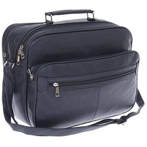 Messenger-Bag Sacoche de travail/voyage pour homme Avec bandoulière pour port sur l’épaule Aspect cuir, Noir (Noir) - Publicité