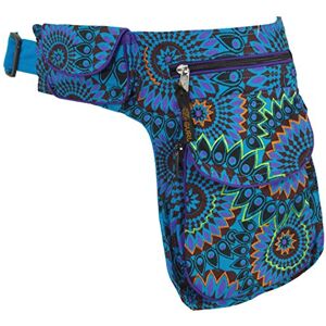 Guru SHOP Sac à Ceinture Latéral en Tissu, sac à Ceinture de Goa Turquoise, Mixte Adulte, Turquoise, Lecoton, Size:One Size, 27x20 cm, Sacs Latéraux Fanny Packs - Publicité