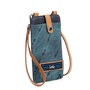 Lois Petit sac pour téléphone portable avec longue sangle réglable et poignée.  de marque, bleu - Publicité